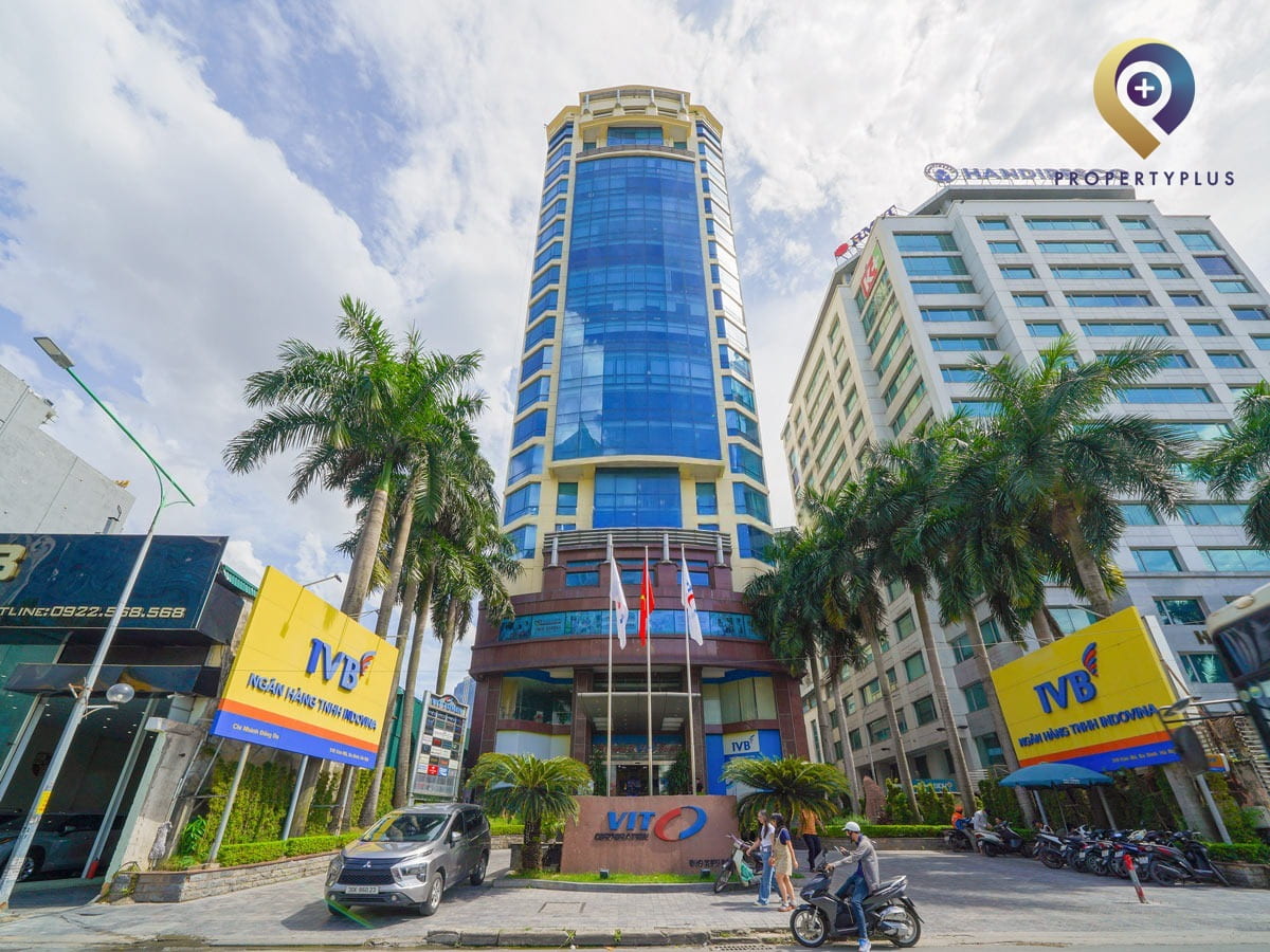 Toàn cảnh mặt trước tòa nhà VIT-Tower trên phố Kim Mã do Property Plus giới thiệu